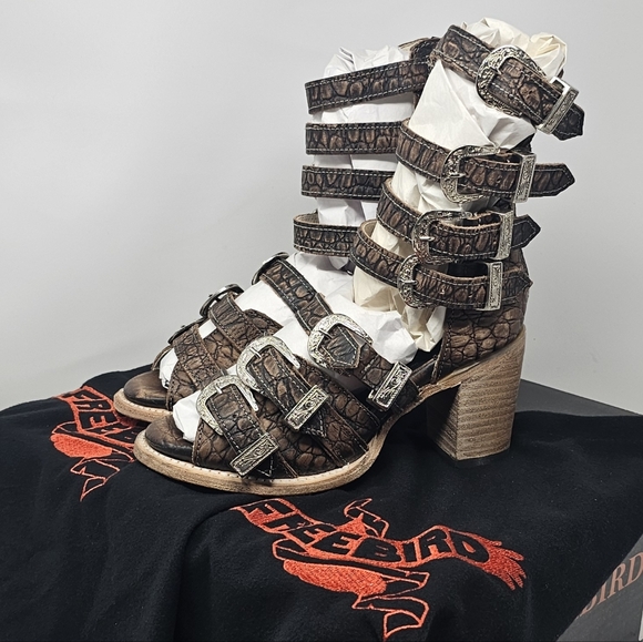 ***$OLD***Free Bird Brooklynn Vintage Croco Sandals Size 7 NIB - Picture 3 of 17